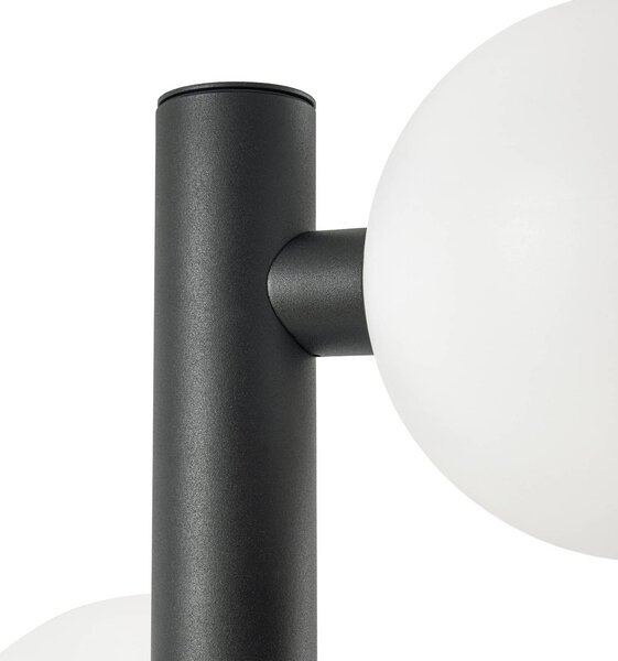 Lampa zewnętrzna LED Lucande Asane, czarna, 3-punktowa, 222 cm, CCT Asane Lucande, możliwość ściemniania, czarny, metal, nowoczesny