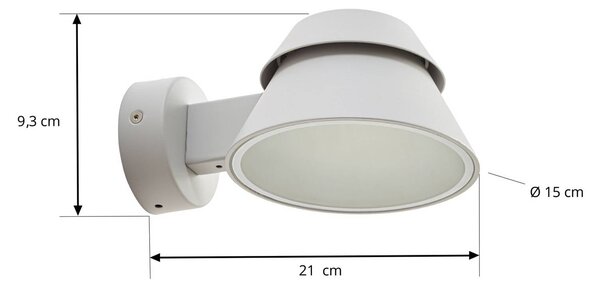 Kinkiet zewnętrzny LED Moena Lucande, aluminiowy / szary / cynkowy, aluminium, nowoczesny