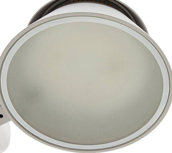 Kinkiet zewnętrzny LED Moena Lucande, aluminiowy / szary / cynkowy, aluminium, nowoczesny