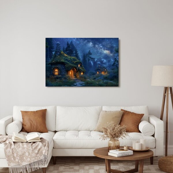 Obraz magiczna świąteczna noc w lesie