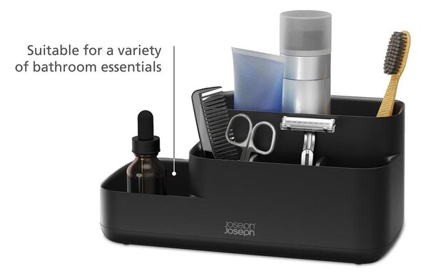 Czarny plastikowy organizer łazienkowy EasyStore – Joseph Joseph