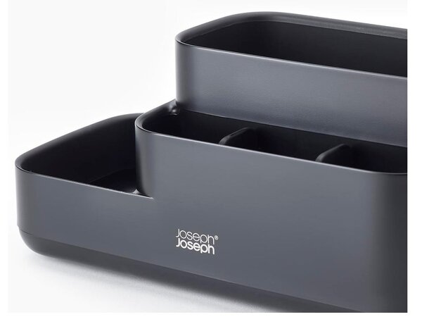 Czarny plastikowy organizer łazienkowy EasyStore – Joseph Joseph