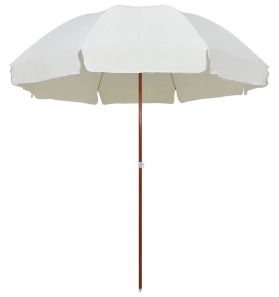Parasol ogrodowy na stalowym słupku, 300 cm, piaskowy