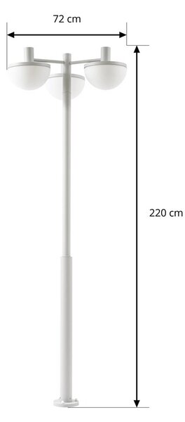 Lampa zewnętrzna LED Lucande Toras, jasnoszara, 3-punktowa, sściemniana, z Toras Lucande, możliwość ściemniania, aluminiowy / szary / cynkowy, aluminium, nowoczesny