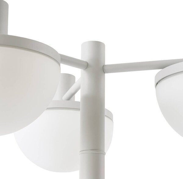 Lampa zewnętrzna LED Lucande Toras, jasnoszara, 3-punktowa, sściemniana, z Toras Lucande, możliwość ściemniania, aluminiowy / szary / cynkowy, aluminium, nowoczesny