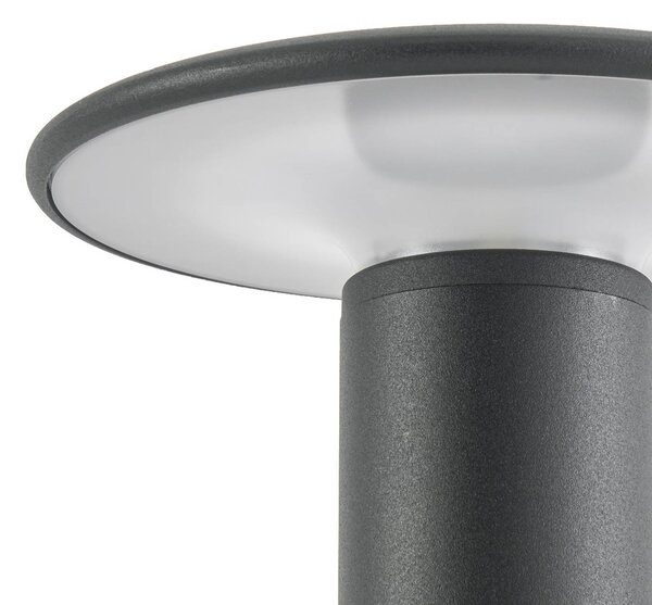 Słupek oświetleniowy LED Haloa Lucande, czarny, aluminium, nowoczesny