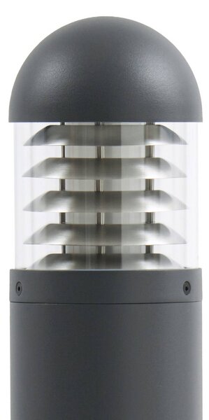 Słupek oświetleniowy LED Skagena Lucande, czarny, aluminium, nowoczesny