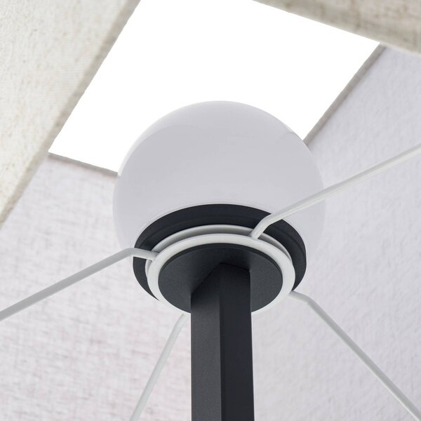 Lampa stojąca Lisene Quitani, możliwość ściemniania, jasne drewno, salon / jadalnia, metal, design