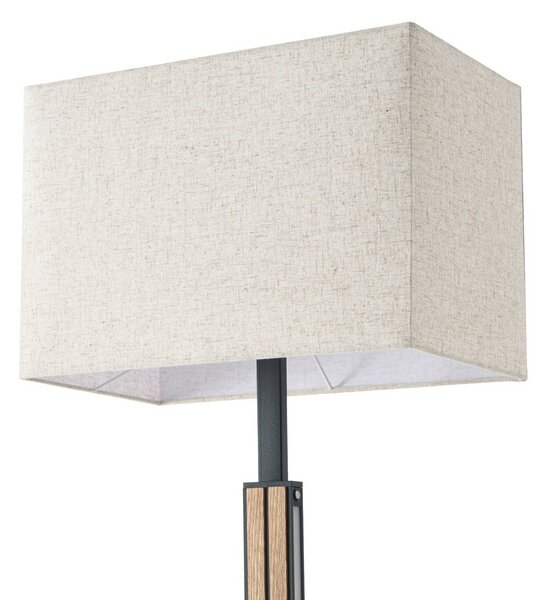 Lampa stojąca Lisene Quitani, możliwość ściemniania, jasne drewno, salon / jadalnia, metal, design