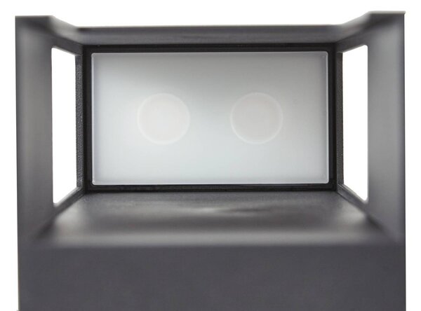 Kinkiet zewnętrzny LED Enyra Lindby, czarny, aluminium, nowoczesny