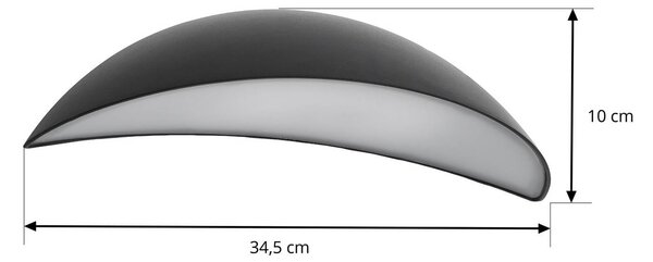 Kinkiet zewnętrzny LED Zerino Lindby, czarny, aluminium, nowoczesny