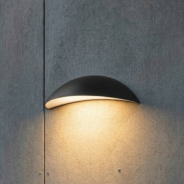 Kinkiet zewnętrzny LED Zerino Lindby, czarny, aluminium, nowoczesny