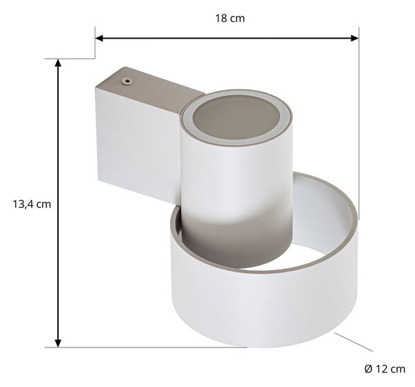 Kinkiet zewnętrzny Elune Lucande, aluminiowy / szary / cynkowy, aluminium, nowoczesny