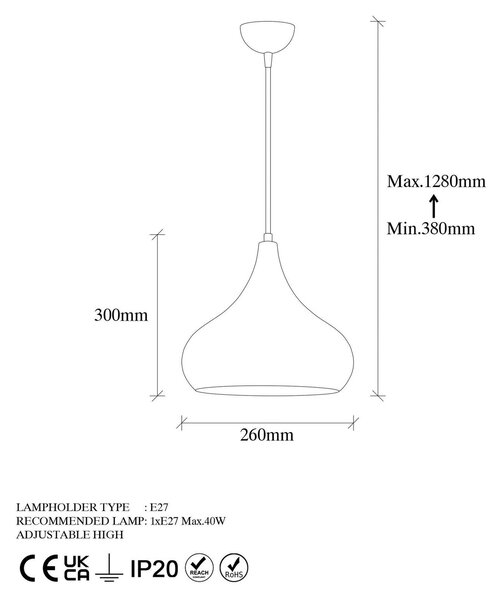 Lampa wisząca Muba 11550 Opviq, możliwość ściemniania, brązowy / mosiężny, salon / jadalnia, metal