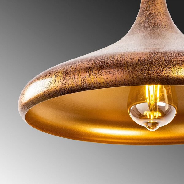 Lampa wisząca Barek 11545 Opviq, możliwość ściemniania, brązowy / mosiężny, salon / jadalnia, metal