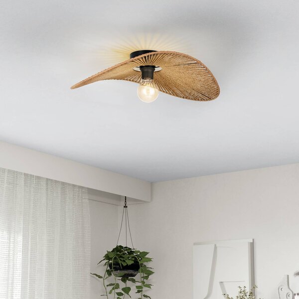 EGLO Lampa sufitowa Siruela, możliwość ściemniania, brązowy / rdzawy, salon / jadalnia, papier / lunolit / lunopal