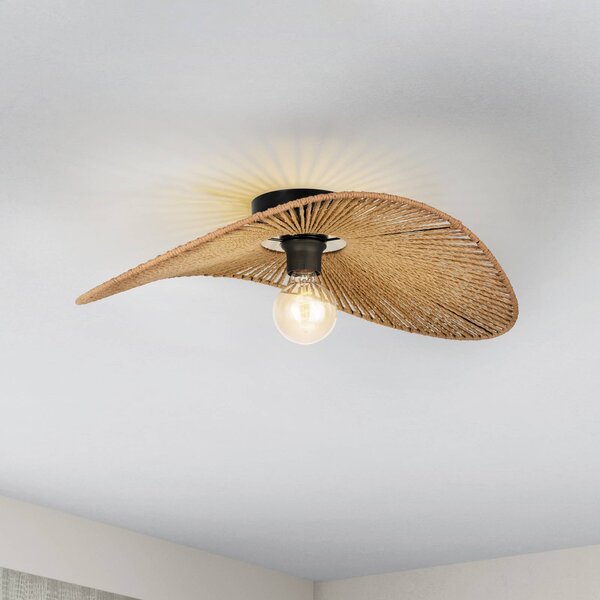 EGLO Lampa sufitowa Siruela, możliwość ściemniania, brązowy / rdzawy, salon / jadalnia, papier / lunolit / lunopal