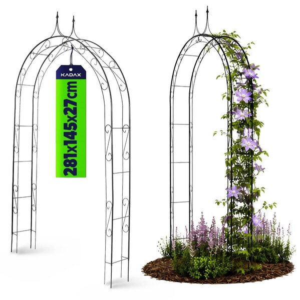 Pergola ogrodowa na kwiaty Atri 281 cm, czarny