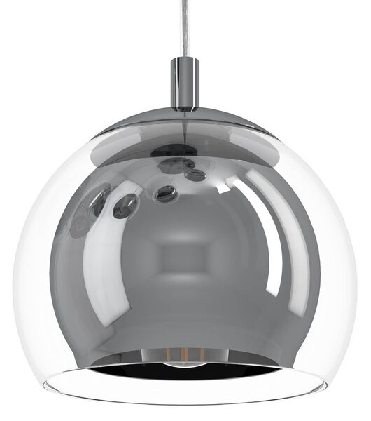 EGLO Lampa wisząca Rocamar 1, możliwość ściemniania, chromowy / srebrny, salon / jadalnia, szkło, nowoczesny