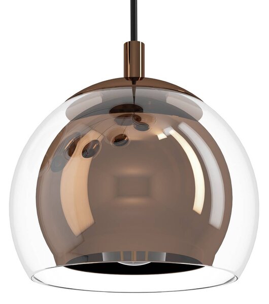 EGLO Lampa wisząca Rocamar 1, możliwość ściemniania, miedziany, salon / jadalnia, szkło, nowoczesny
