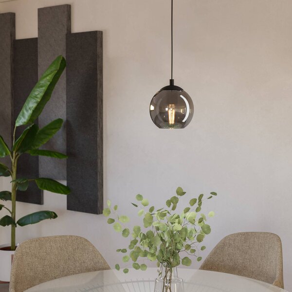 EGLO Lampa wisząca Ariscani, możliwość ściemniania, czarny, salon / jadalnia, szkło, nowoczesny