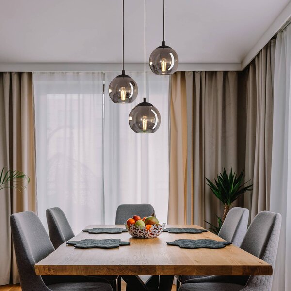 EGLO Lampa wisząca Ariscani, możliwość ściemniania, czarny, salon / jadalnia, szkło, nowoczesny