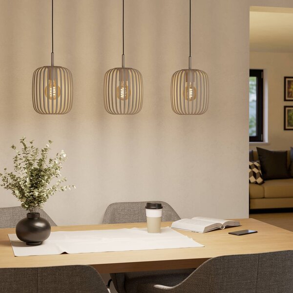 EGLO Lampa wisząca Romazzina, możliwość ściemniania, kremowy / amber, salon / jadalnia, metal, nowoczesny