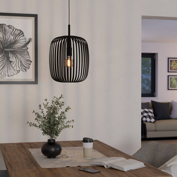 EGLO Lampa wisząca Romazzina, możliwość ściemniania, czarny, salon / jadalnia, metal, nowoczesny