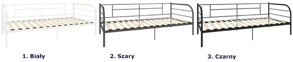 Czarne metalowe łózko 90x200 cm L7-T87