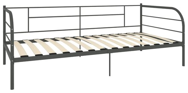 Szare metalowe łóżko pojedyncze 90x200 cm - Erea