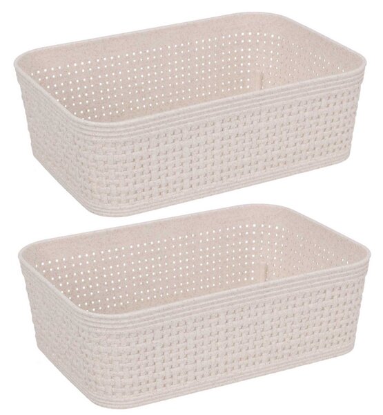 Plastikowe koszyki do organizacji, 19 x 13,5 x 6 cm, 2 szt