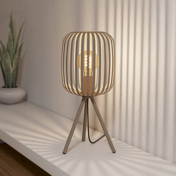 EGLO Lampa stołowa Romazzina, kremowy / amber, salon / jadalnia, metal, nowoczesny