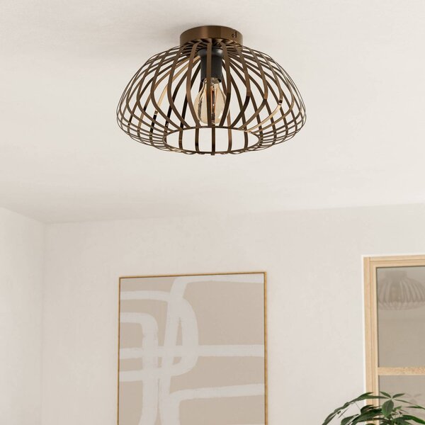 EGLO Lampa sufitowa Espinal, możliwość ściemniania, brązowy / mosiężny, salon / jadalnia, metal, nowoczesny