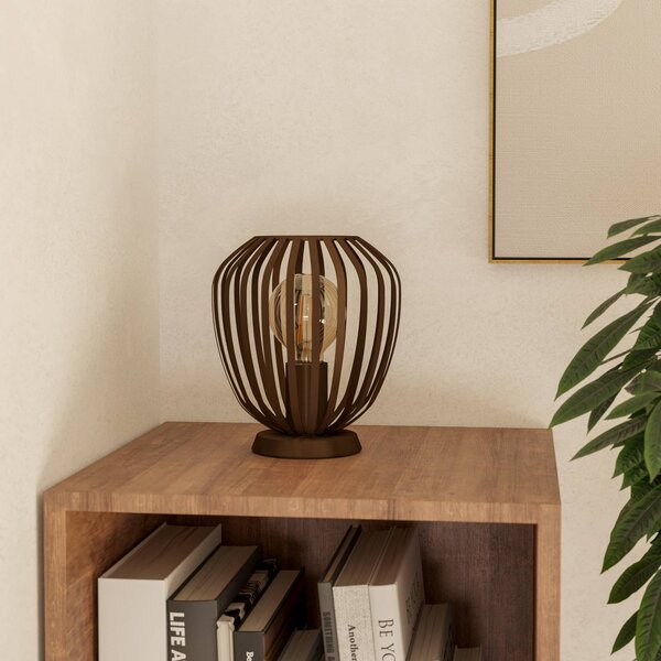 EGLO Lampa stołowa Espinal, brązowy / mosiężny, salon / jadalnia, metal, nowoczesny
