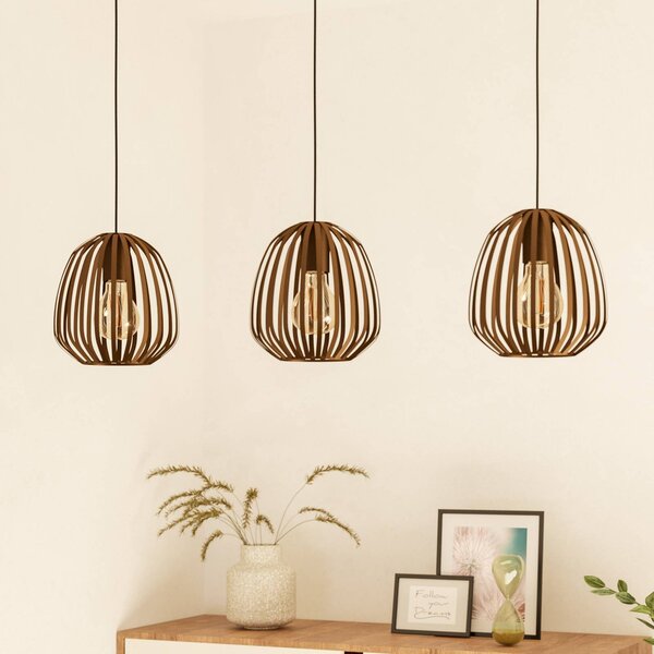 EGLO Lampa wisząca Espinal, możliwość ściemniania, brązowy / mosiężny, salon / jadalnia, metal, nowoczesny