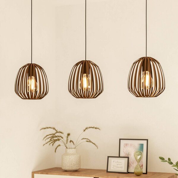 EGLO Lampa wisząca Espinal, możliwość ściemniania, brązowy / mosiężny, salon / jadalnia, metal, nowoczesny