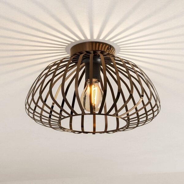 EGLO Lampa sufitowa Espinal, możliwość ściemniania, brązowy / mosiężny, salon / jadalnia, metal, nowoczesny