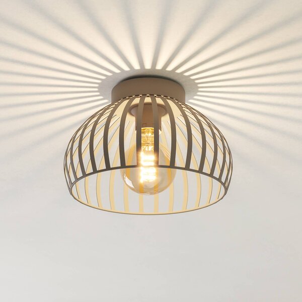 EGLO Lampa sufitowa Mogano 3, możliwość ściemniania, kremowy / amber, salon / jadalnia, metal, nowoczesny