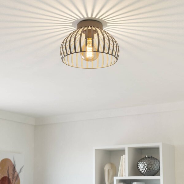 EGLO Lampa sufitowa Mogano 3, możliwość ściemniania, kremowy / amber, salon / jadalnia, metal, nowoczesny