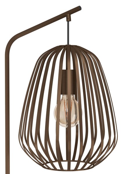 EGLO Lampa stojąca Espinal, brązowy / mosiężny, salon / jadalnia, metal, nowoczesny