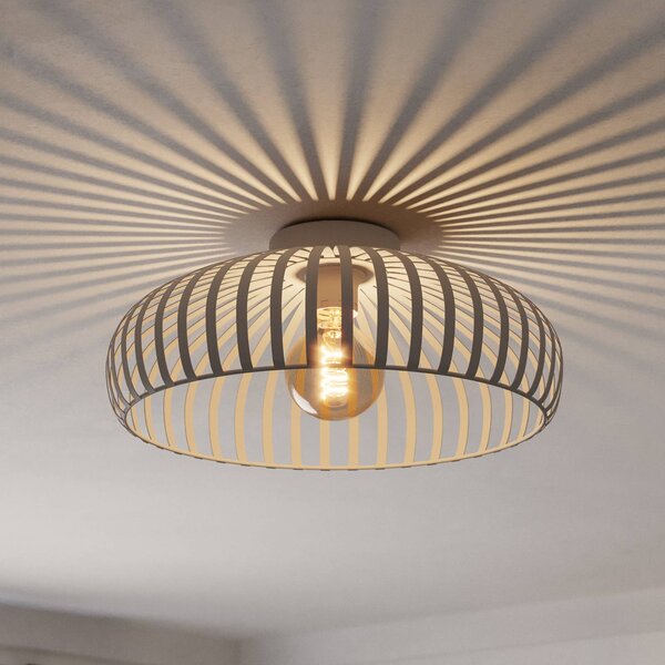 EGLO Lampa sufitowa Mogano 3, możliwość ściemniania, kremowy / amber, salon / jadalnia, metal, nowoczesny