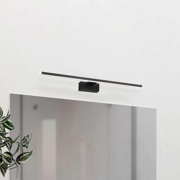 EGLO Kinkiet Conettilla, czarny, łazienka, aluminium, nowoczesny