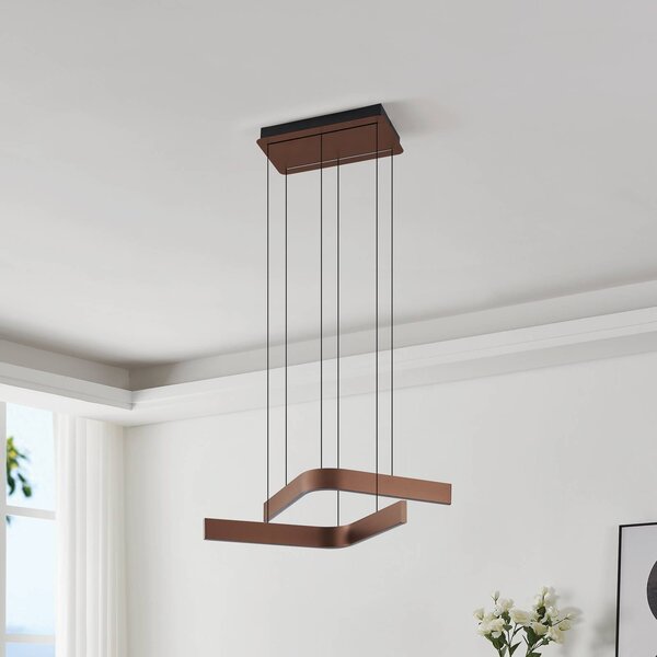 EGLO Żyrandol LED Smart Folcino-Z, kolor brązowy, 64 cm, CCT możliwość ściemniania, brązowy / mosiężny, salon / jadalnia, metal, nowoczesny
