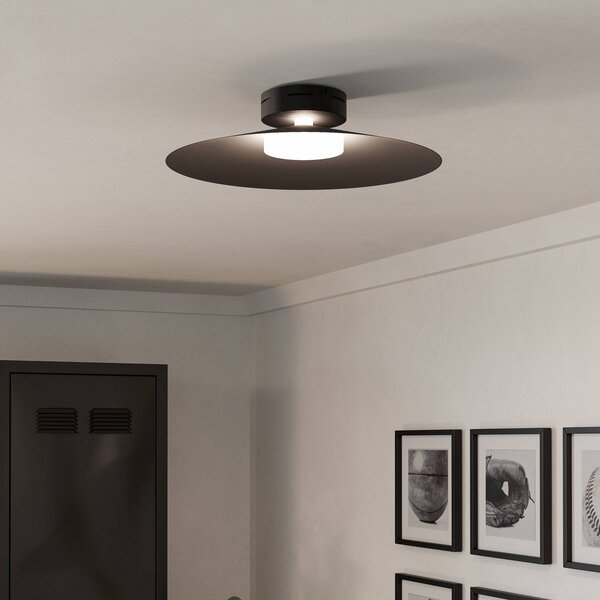 EGLO Inteligentna lampa sufitowa LED Conomavilla-Z, czarna Ø 45 cm CCT RGB możliwość ściemniania, czarny, salon / jadalnia, metal, nowoczesny