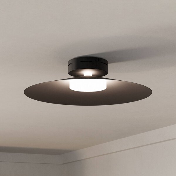 EGLO Inteligentna lampa sufitowa LED Conomavilla-Z, czarna Ø 45 cm CCT RGB możliwość ściemniania, czarny, salon / jadalnia, metal, nowoczesny