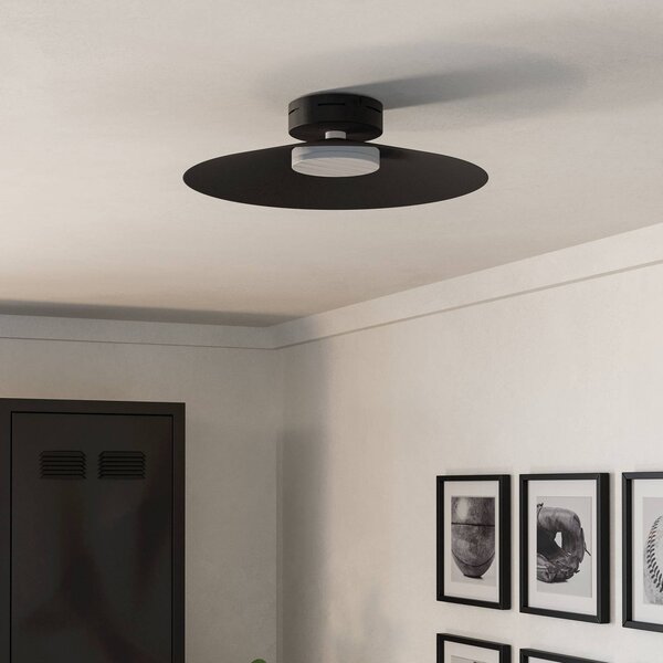 EGLO Inteligentna lampa sufitowa LED Conomavilla-Z, czarna Ø 45 cm CCT RGB możliwość ściemniania, czarny, salon / jadalnia, metal, nowoczesny