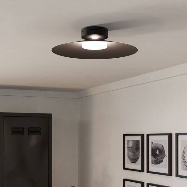 EGLO Inteligentna lampa sufitowa LED Conomavilla-Z, czarna Ø 45 cm CCT RGB możliwość ściemniania, czarny, salon / jadalnia, metal, nowoczesny