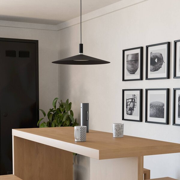 EGLO Inteligentny żyrandol LED Conomavilla-Z, czarna, Ø 45 cm CCT RGB możliwość ściemniania, czarny, salon / jadalnia, metal, nowoczesny