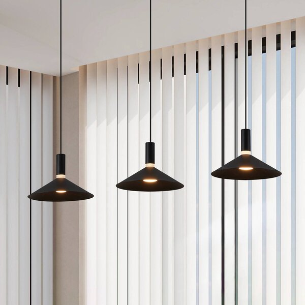 EGLO Inteligentny żyrandol Conomavilla-Z, czarny 92 cm 3-punktowy CCT RGB możliwość ściemniania, czarny, salon / jadalnia, metal, nowoczesny
