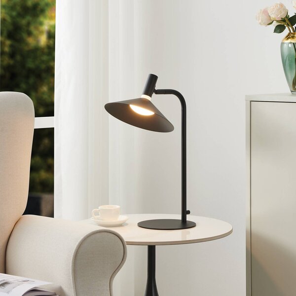 EGLO Inteligentna lampa stołowa LED Conomavilla-Z czarna wysokość 45 cm CCT RGB Conomavilla-Z, możliwość ściemniania, czarny, salon / jadalnia, metal, nowoczesny
